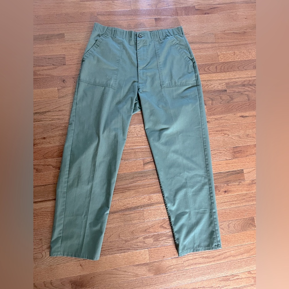 Vintage Military issue Army pants trousers OG-507 actual 36" x31”